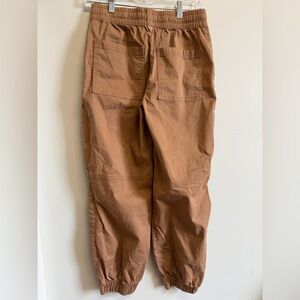 Bagatelle Collection Camel Utility Jogger Pants Elastic Waist Drawstring Size 2